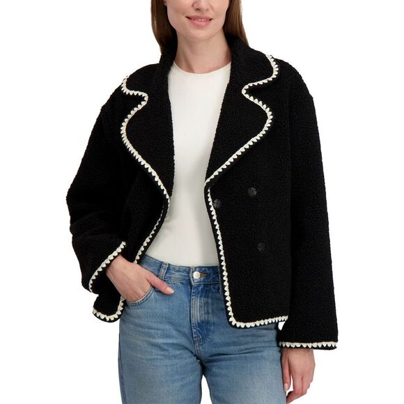 Laundry by Shelli Segal Jackets & Blazers - Laundry By Shelli Segal Womens Boxy Blanket Coat, Black